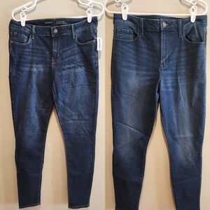 NWT LOT OF 2 Rockstar Skinny Jegging Old Navy Women's Blue Denim Jean 10 TALL